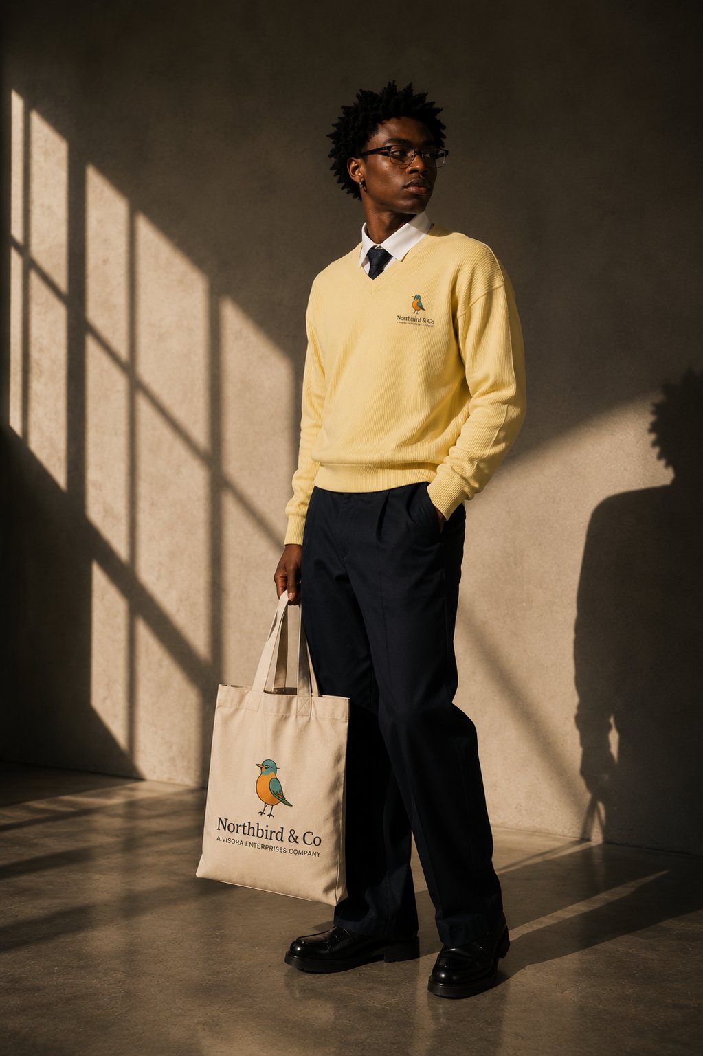 Tuesday. Client meeting — still the same bag.